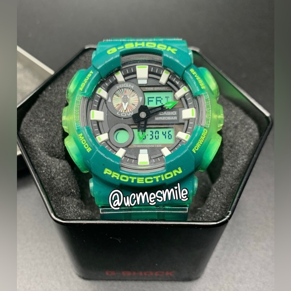Casio G-SHOCK GAX100 Green Sports Men's Watch - Picture 4 of 13